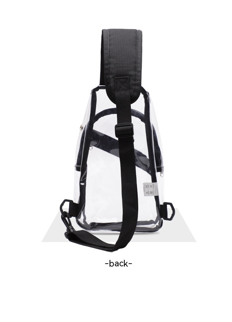 Bolso de pecho transparente impermeable de PVC para hombre