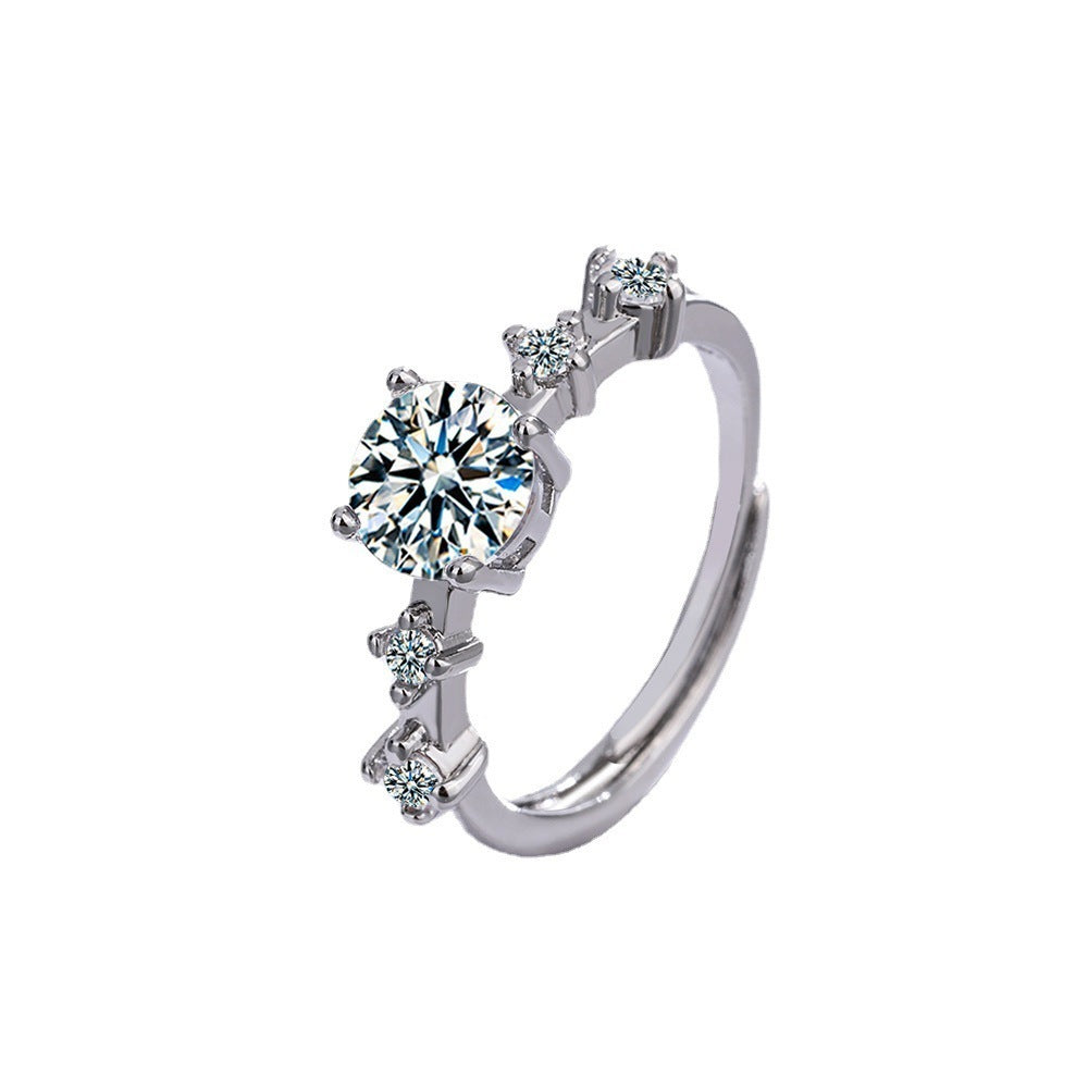 Bague en diamant de zirconium Flash pour femmes
