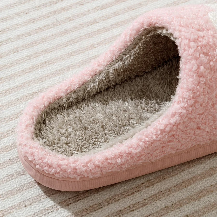 Women's Warm Closed Toe Thick Bottom Non Slip Cotton Slippers