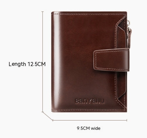 Portefeuille Vintage pour hommes, court antivol