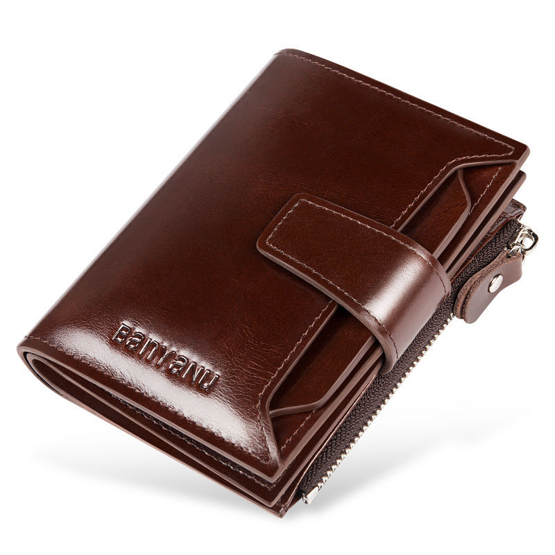 Portefeuille Vintage pour hommes, court antivol