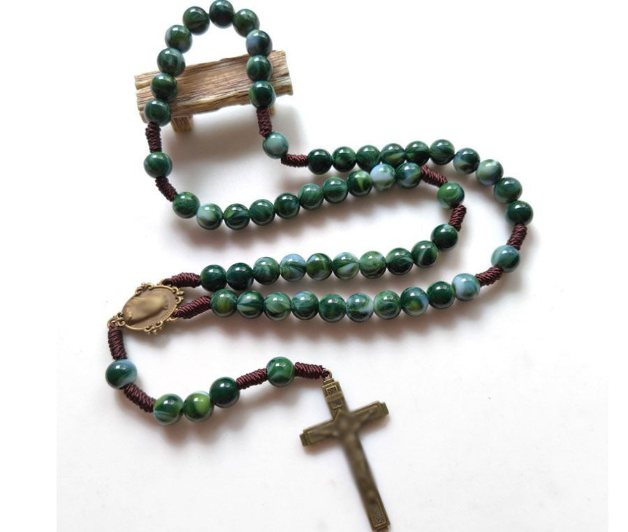 Antique Brass Cross Braiding Pendant Necklace