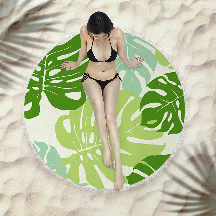 Serviette de plage à franges serviette de bain ronde serviette de plage