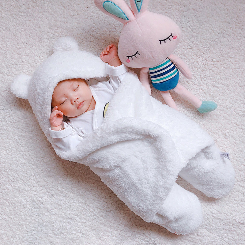 Enveloppe de sac de couchage pour bébé, couverture d'emmaillotage d'hiver pour nouveau-né