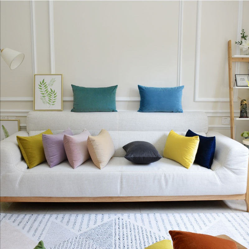 Coussin décoratif en velours pour canapé