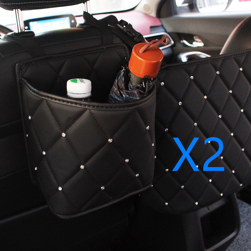 Storage net pocket between car seats