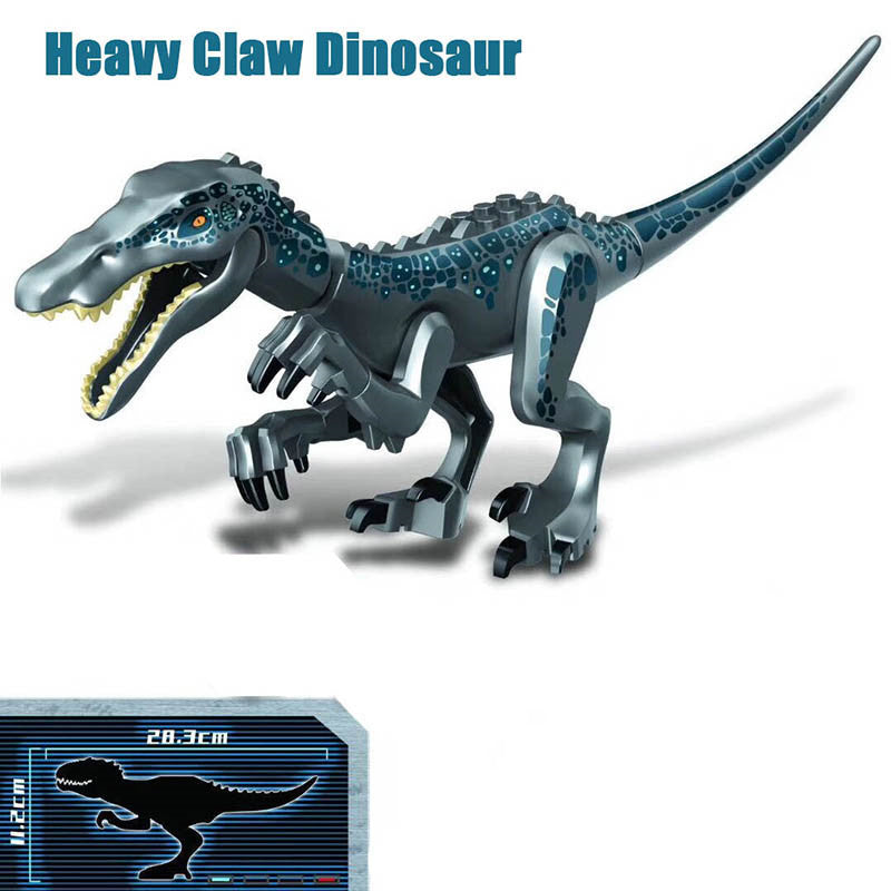 Bloques de construcción de dinosaurios coloridos jurásicos, rompecabezas para niños, montaje e inserción de juguetes para niños