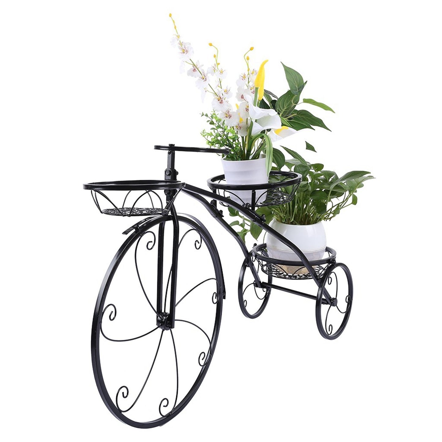 Support de chariot de Pot de fleur de support de plante de Tricycle idéal pour le jardin et le Patio de maison