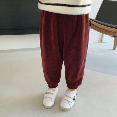 Pantalon garçon plus velours