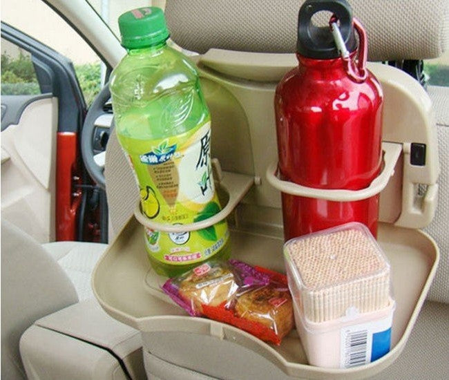 Car seat back dining table