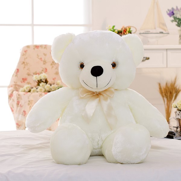 Créatif éclairage LED ours en peluche animaux en peluche jouet coloré brillant cadeau de noël pour enfants oreiller