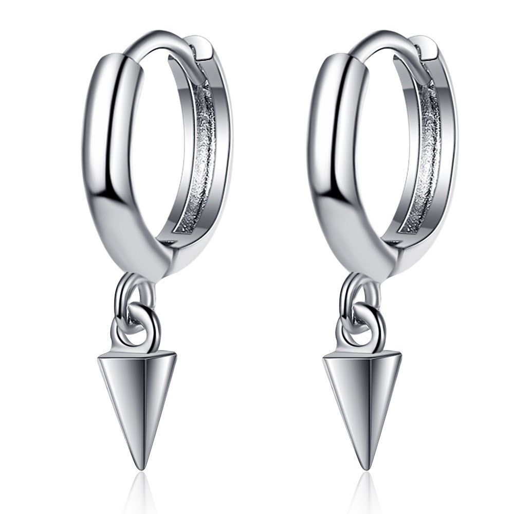 Boucles d'oreilles à motif géométrique à la mode pour femmes, conception conique simple