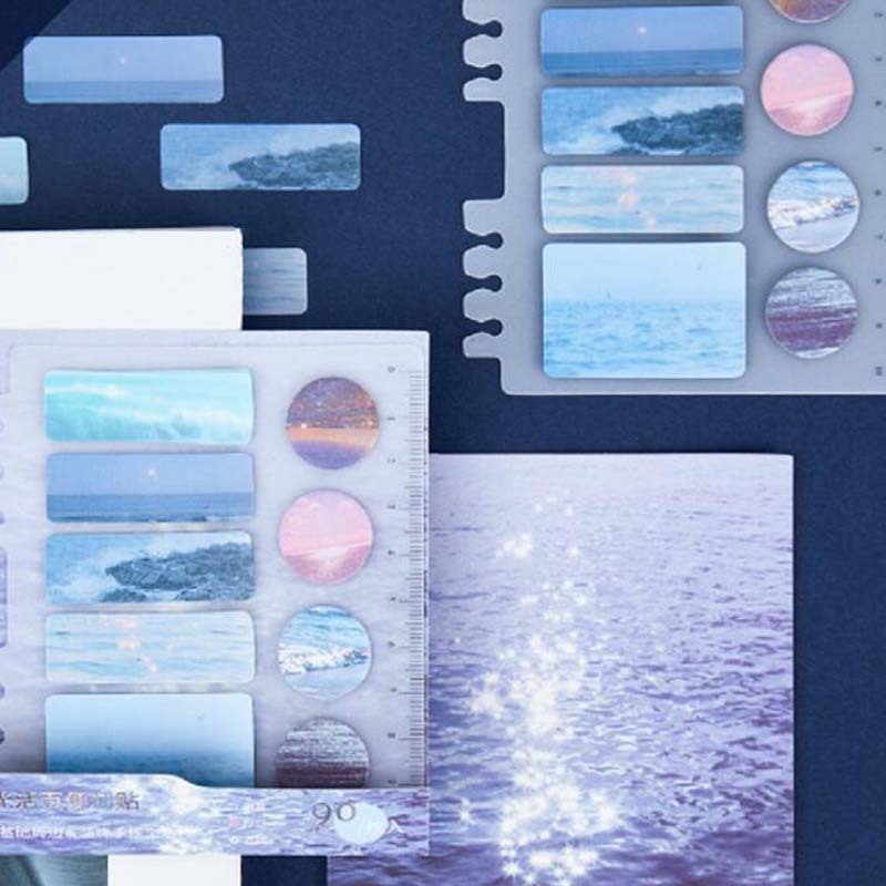 Autocollant d'index de note autocollante de marque de plaque inférieure en PP