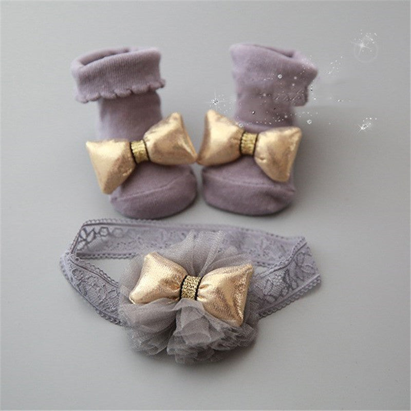 Accesorios para diadema de calcetines cortos infantiles.