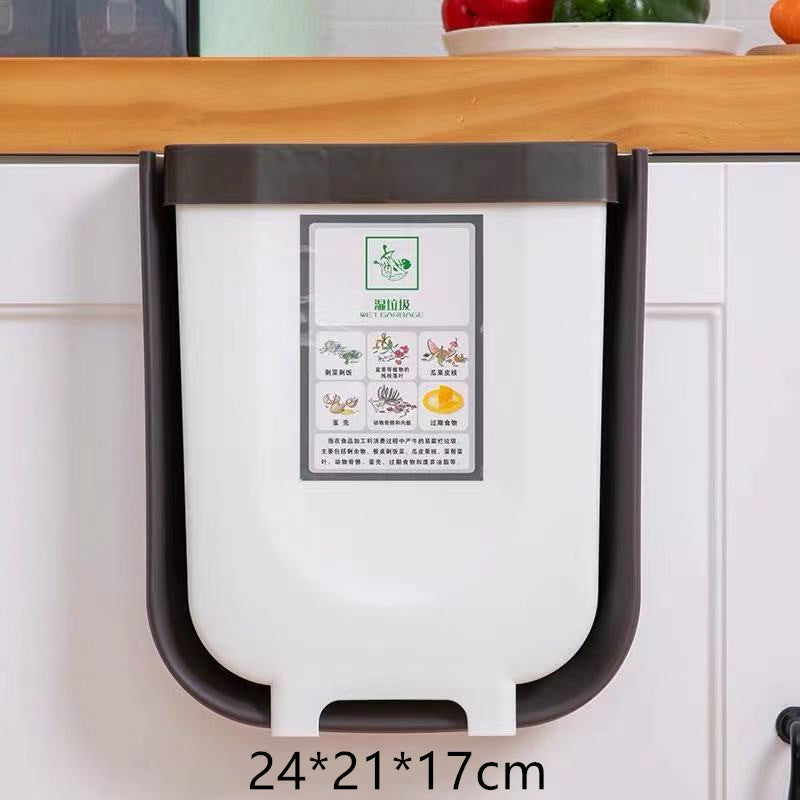 Poubelle murale pliable