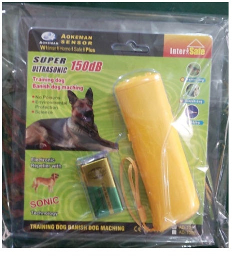 Dispositivo de entrenamiento para perros antiladridos 3 en 1, repelente ultrasónico de entrenamiento para perros, linterna LED
