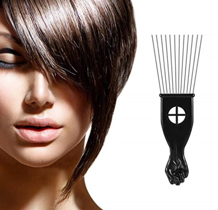 Peine de Metal para pelo africano, cepillo de Peine para salón de peluquería, herramienta de estilismo, accesorios para el cabello