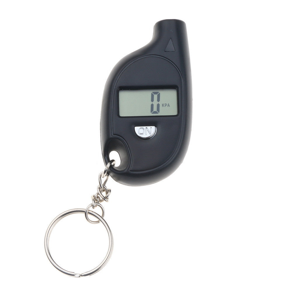 Keychain tire pressure gauge