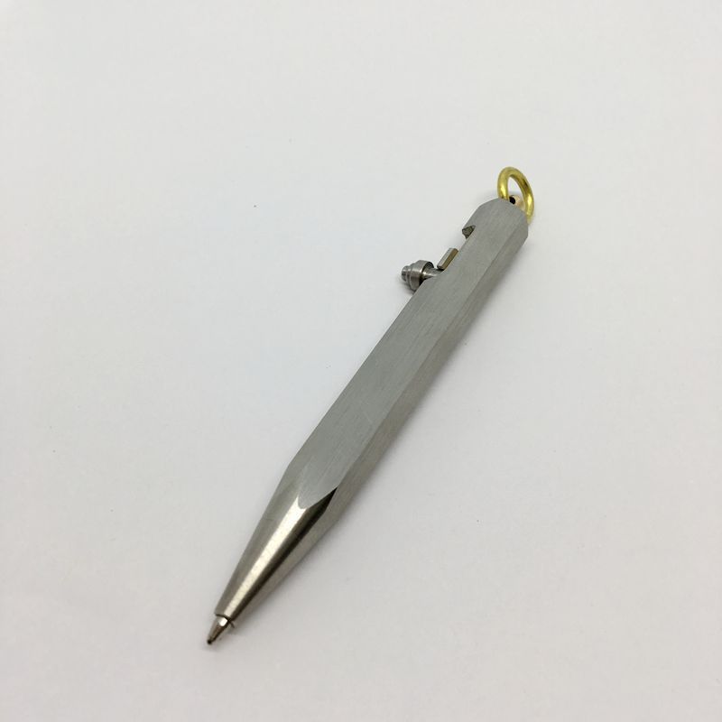 Stylo à six faces en laiton et acier inoxydable