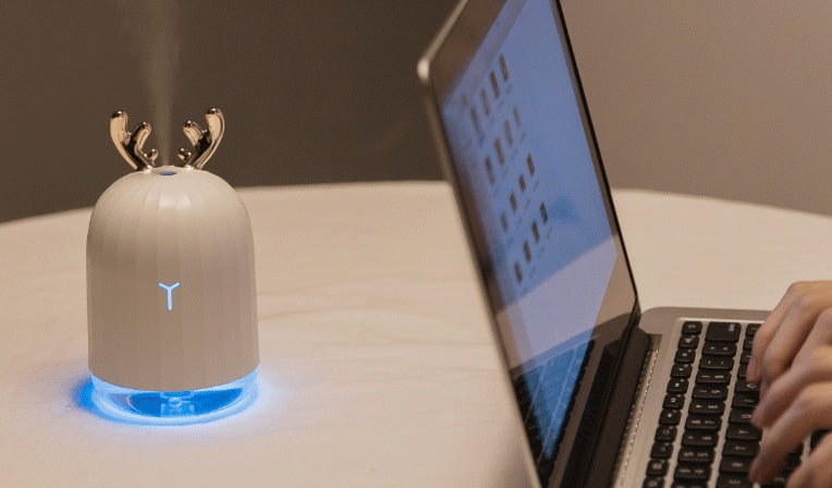 Mini humidificador portátil con carga USB, forma de ciervo