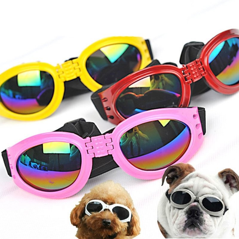 Gafas de sol para perros, gafas impermeables plegables de tamaño mediano, gafas de protección UV para mascotas