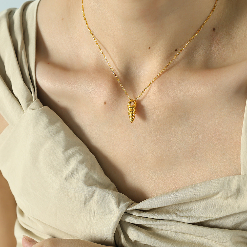 Niche Design Thread Necklace Women's Light Luxury Non-fading Titanium Steel Clavicle Chain