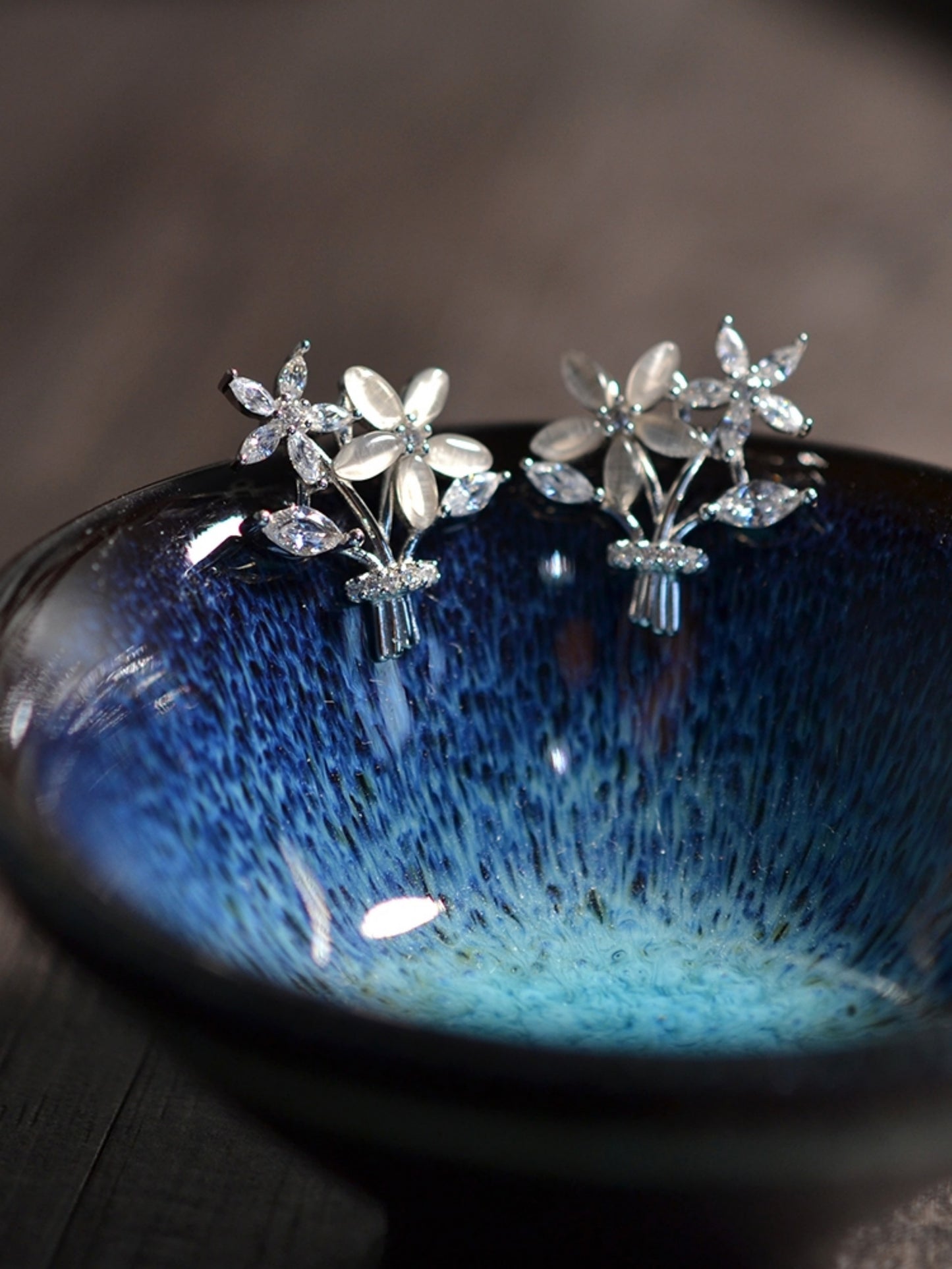 Pattern Design Ancient Style Classical Silver Ear Nails