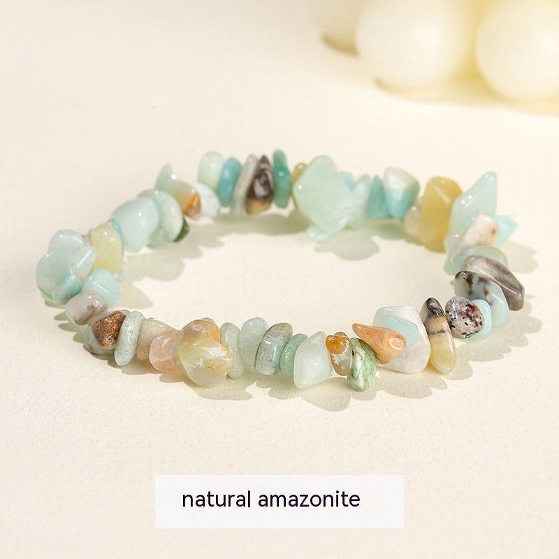 Natural Crystal Gravel Agate Aventurine Irregular Bracelet