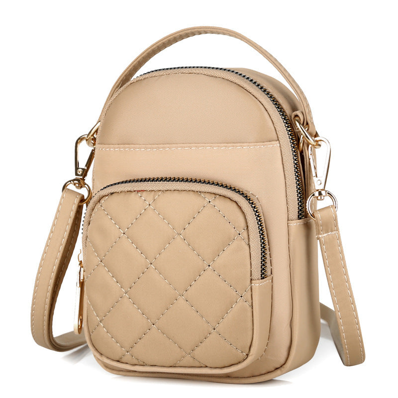 Sac à bandoulière à carreaux diamant, sac à dos léger en Nylon à la mode, sac en tissu