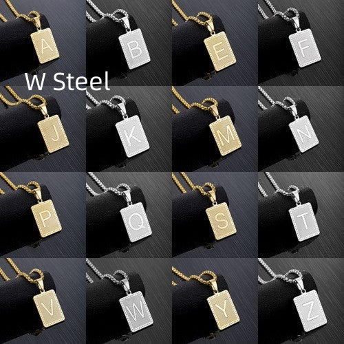 Women's Letter Fashion Stainless Steel Pendant Necklace