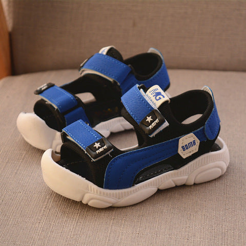 Chaussures d'été pour enfants, chaussures de plage à semelles souples pour garçons, sandales Anti-coup de pied pour bébés