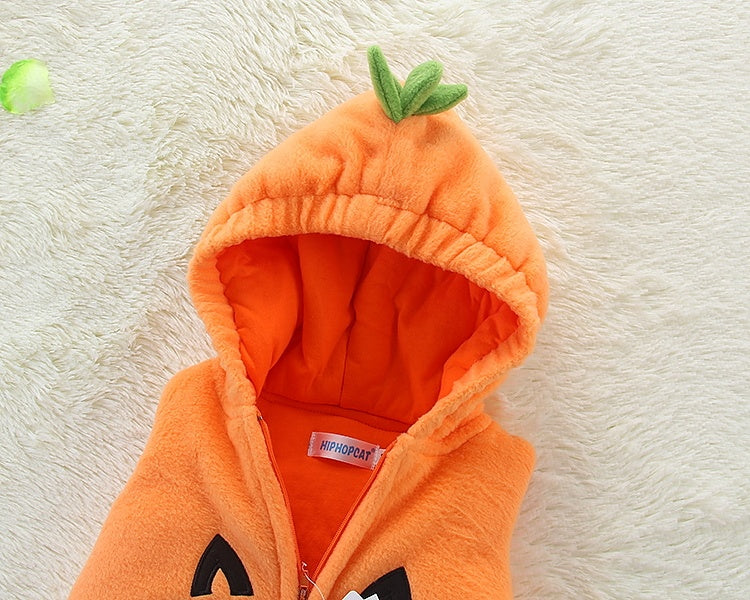 Citrouille mignonne à capuche en coton