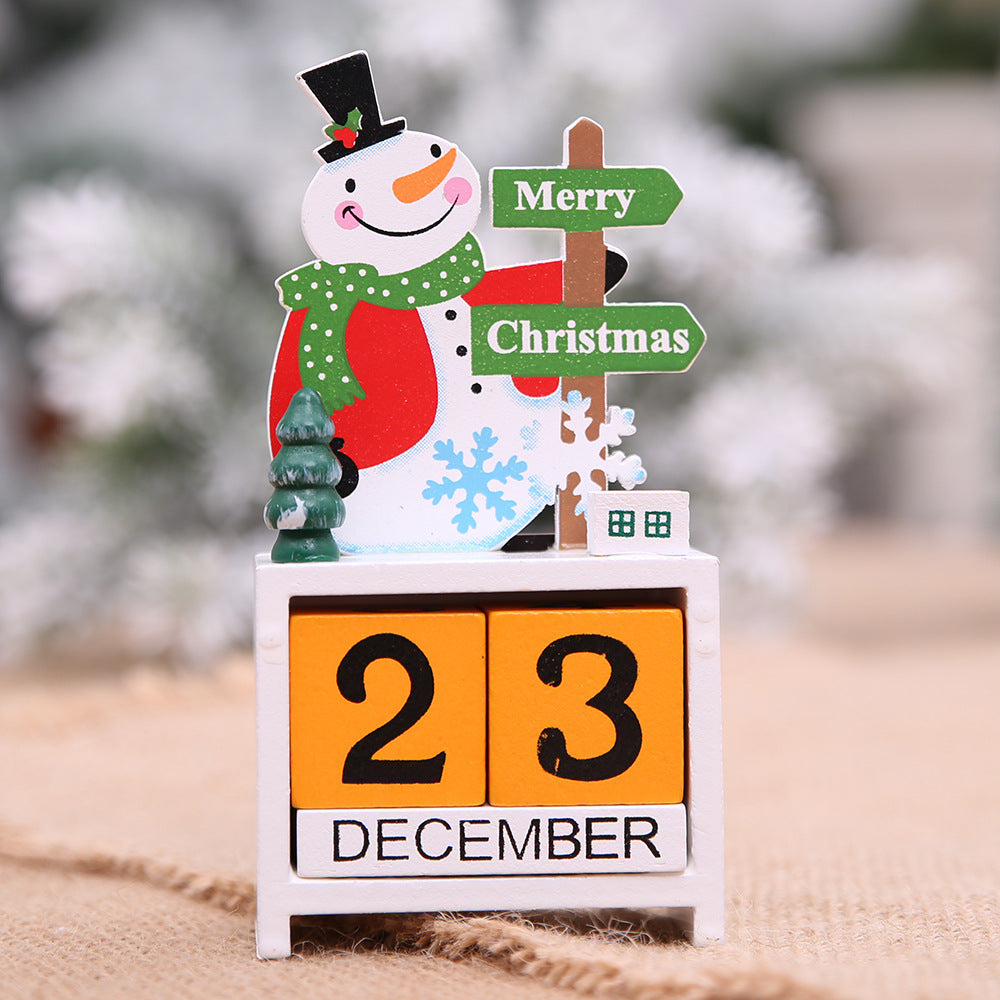 Décorations de calendrier en bois de Noël