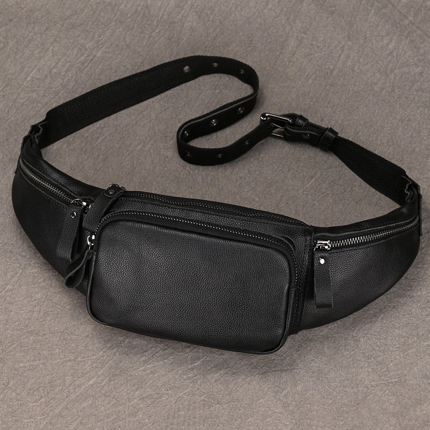 Sac de téléphone portable de poche en cuir sac de messager de mode de simplicité pour hommes