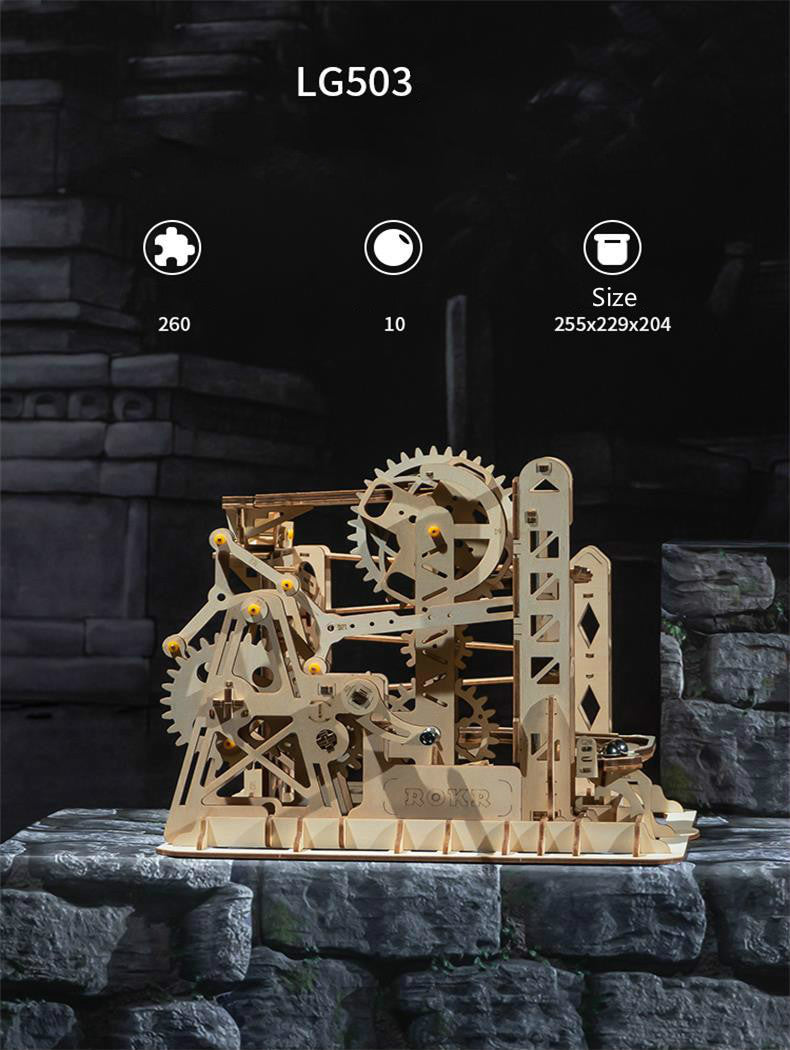 Juguete de madera 3D rompecabezas insertado a mano regalo modelo de transmisión mecánica