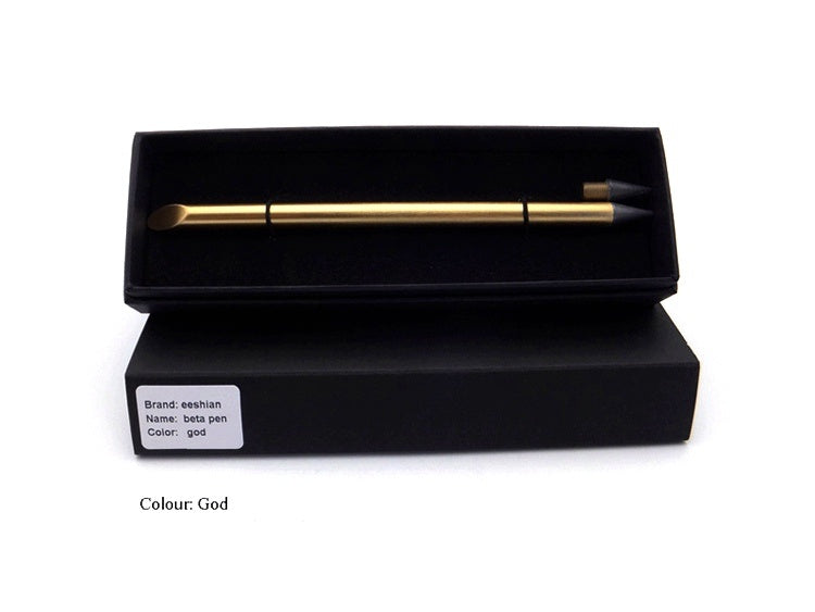 Bolígrafo metálico sin tinta.