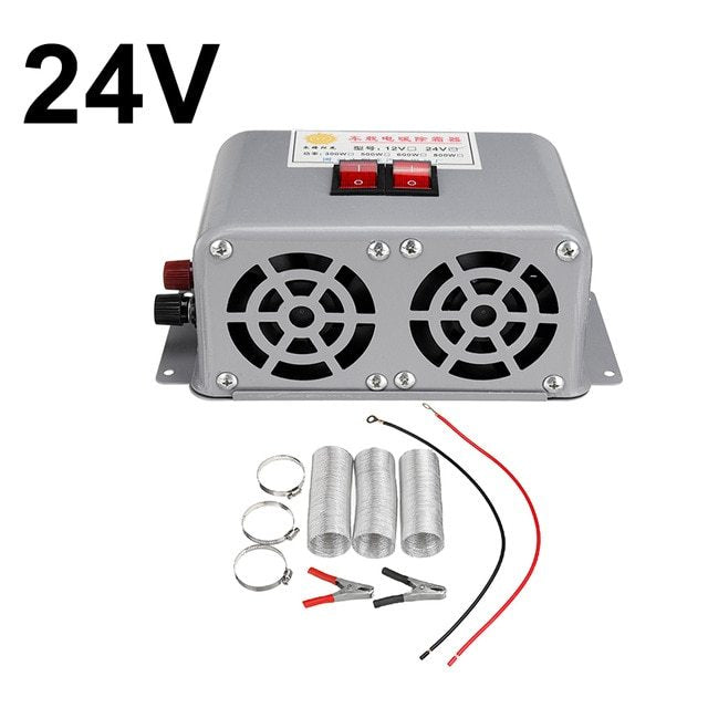Exportation mini voiture chauffage électrique voiture chauffage électrique chauffage ventilateur chauffage dégivreur 12V24V désembuage