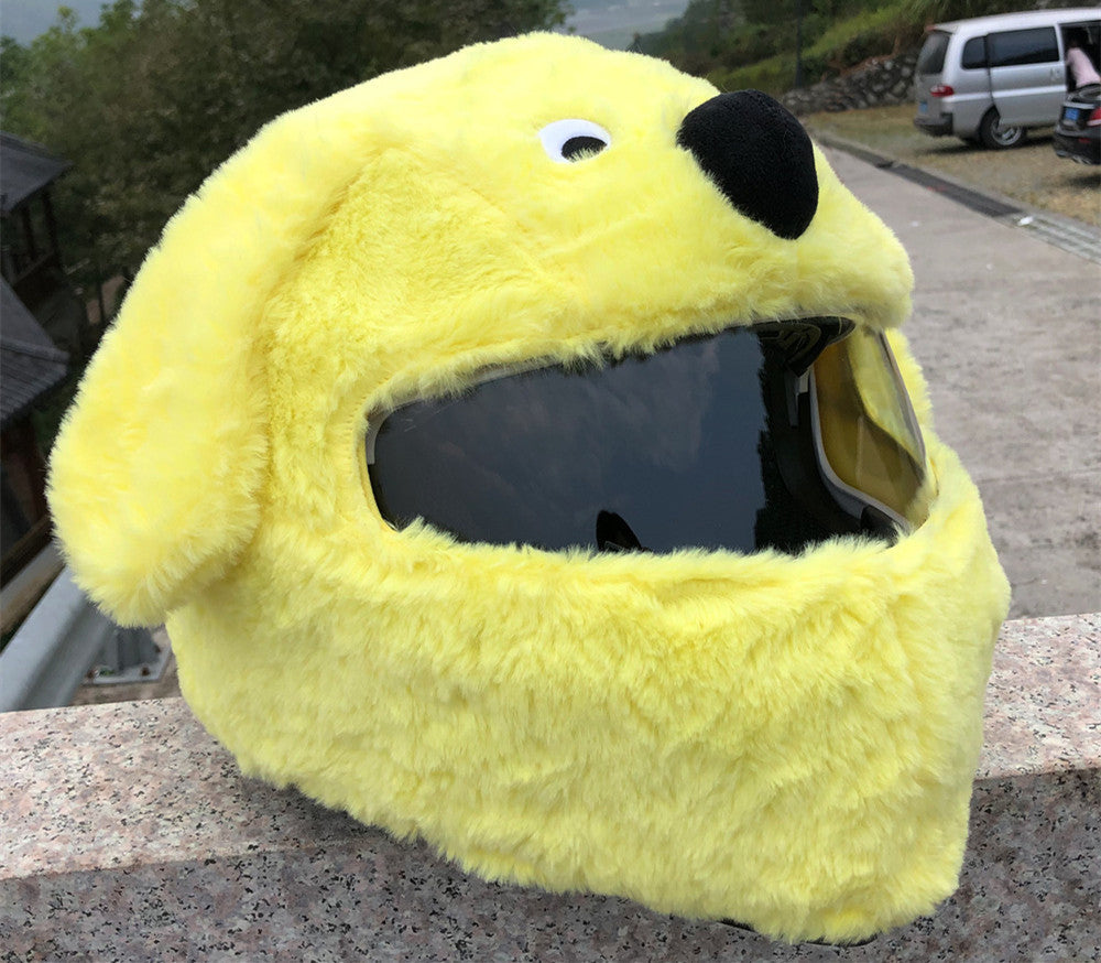 Casco de protección para la cabeza, casco completo de dibujos animados, Panda de peluche, Rana, cachorro, casco descubierto, coche deportivo