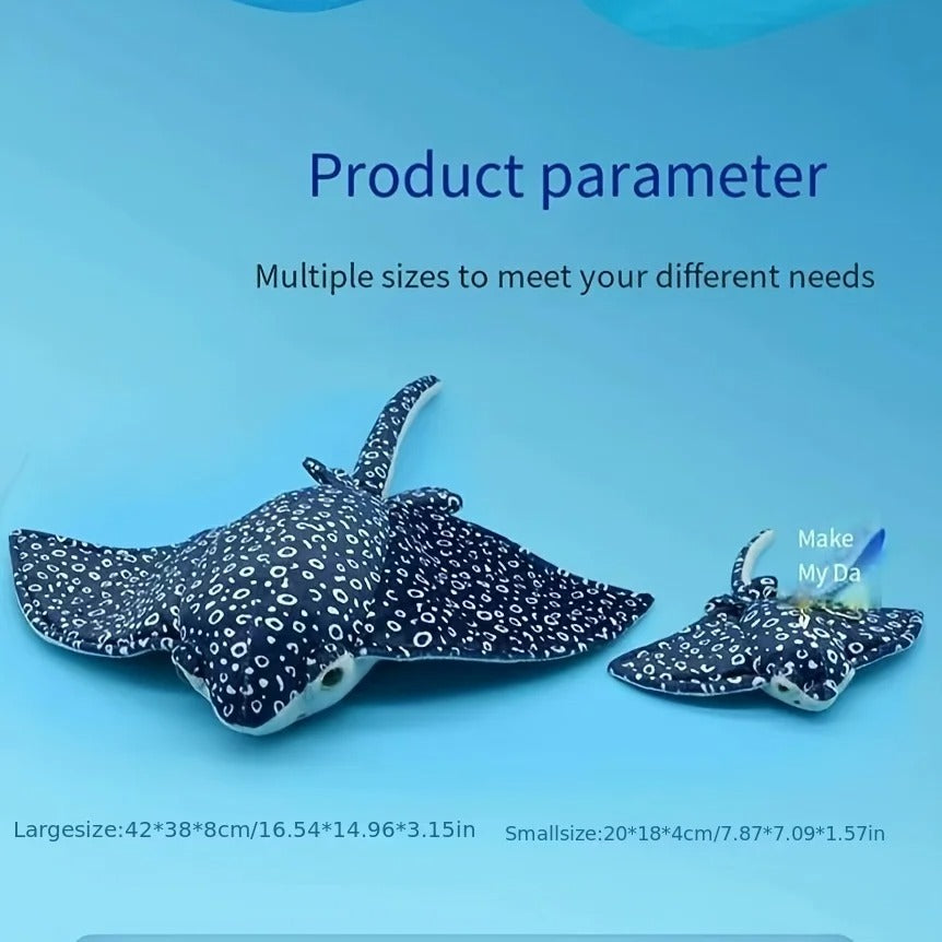 Marine Life Manta Ray Pez Mandarín Marioneta De Felpa Y Colgante De Muñeca Para Niños