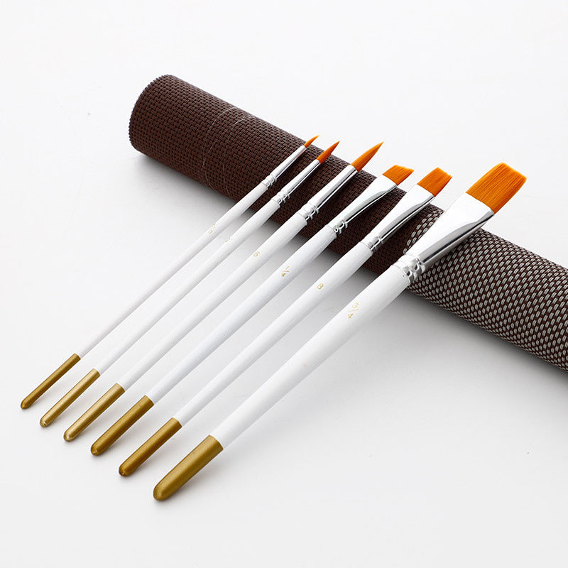 Set de 6 pinceles acrílicos para acuarela.