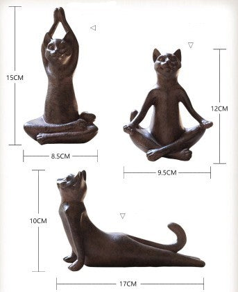 Estatuas de yoga para gatos