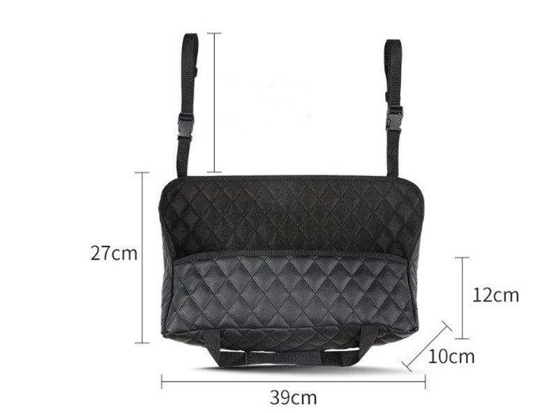 Storage net pocket between car seats