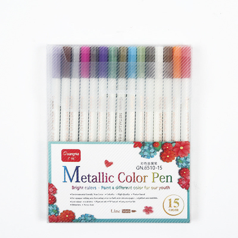 Color black card album color metal pen