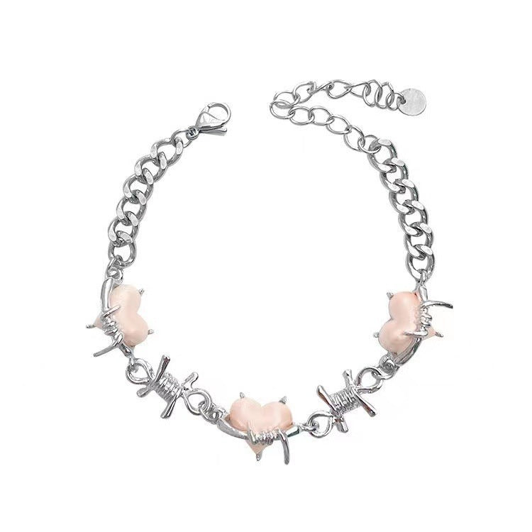 Collier coeur d'épine doux et frais pour femmes