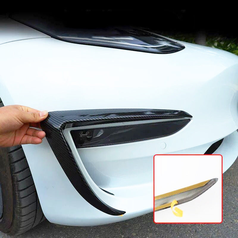 Convient aux autocollants de garniture de phare antibrouillard tesla modèle 3