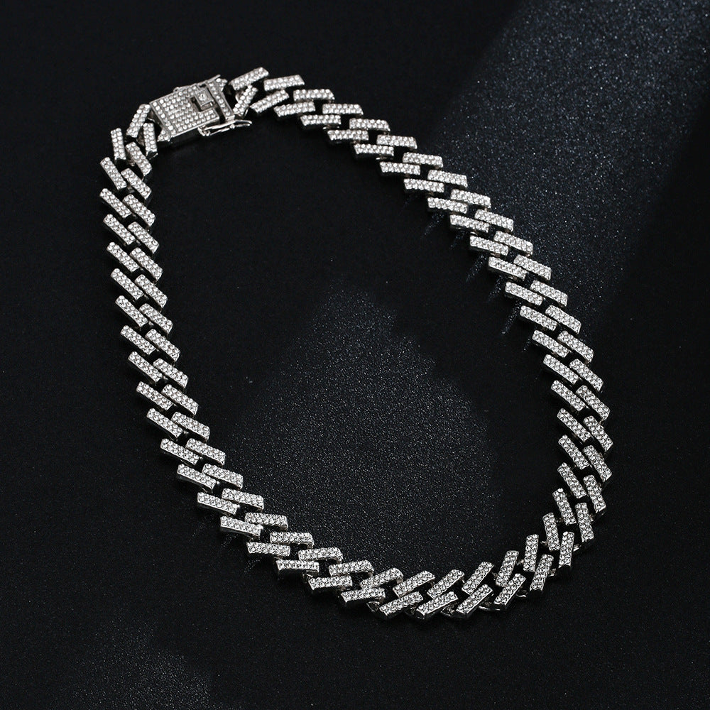 Full Diamond Inlaid Full Diamond Necklace Hipster