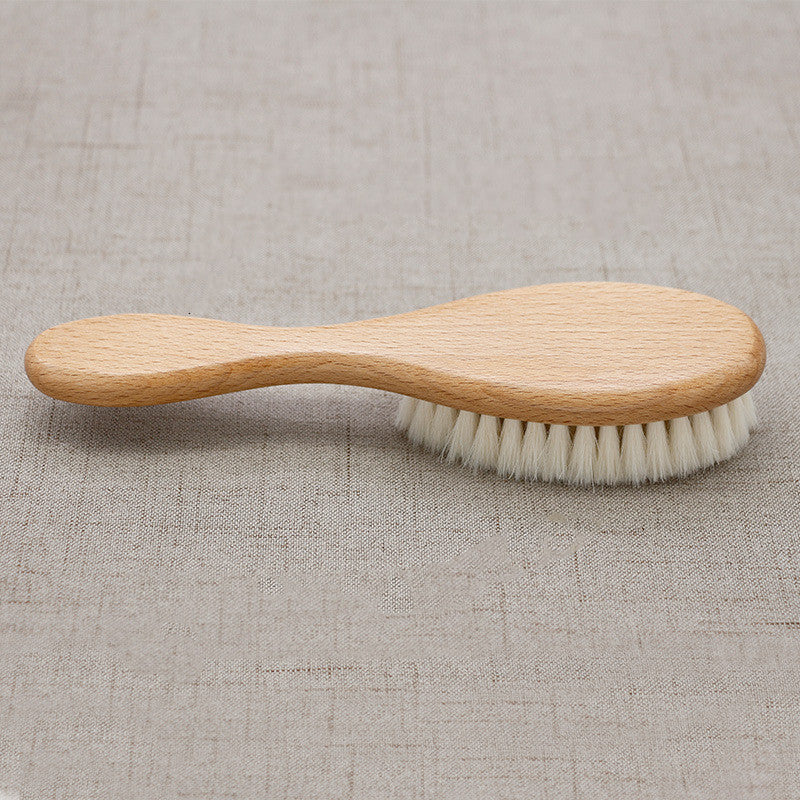 Brosse à shampoing pour bébé, brosse en laine de bois massif