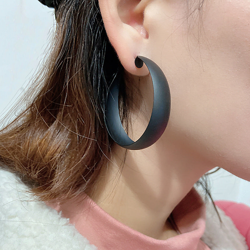 Grand anneau d'oreille couleur bonbon, Style coréen, personnalité de la mode, Grandeur