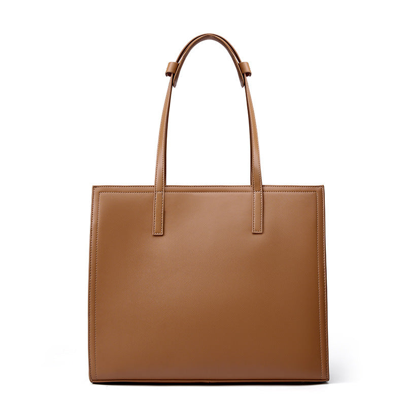 Porte-documents grande capacité en cuir pour femme