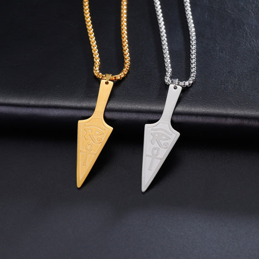 Collier en acier inoxydable avec pendentif Horus Eye Darts